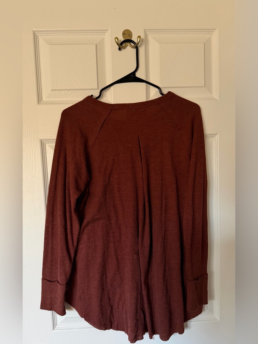 Zenana Outfitters Rust Knit Crewneck Sweater - Picture 2 of 3